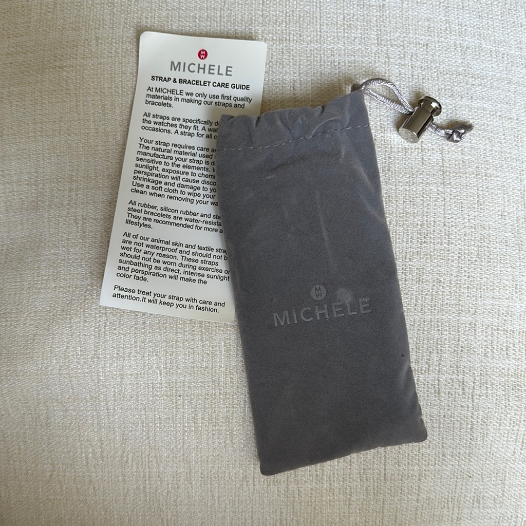 Michele Velvet Watch Pouch And Care Card